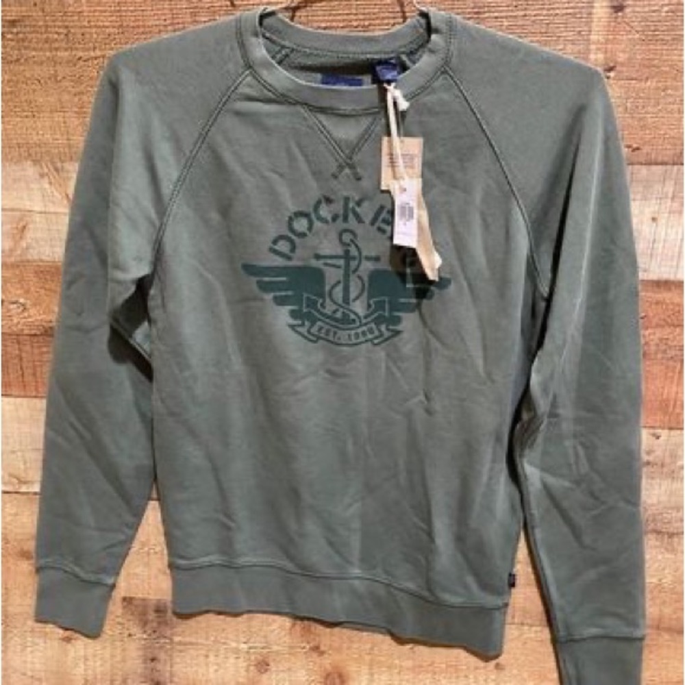 New Mens Dockers Soft Crewneck Comfort Colors Sweatshirt Size Small NWT
